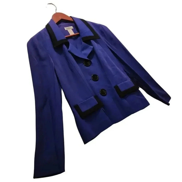 Taurus II Women's Purple Rayon Blend Long Sleeve Front Buttons Outdoor Blazer - Picture 7 of 8